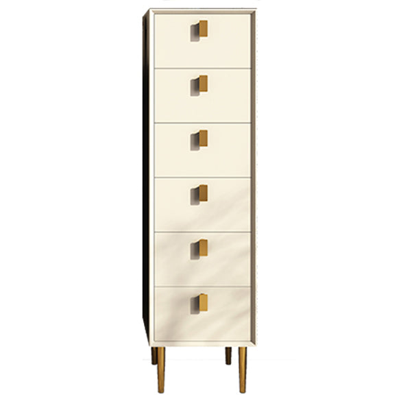 Vertical Chest with Drawers Leather Chest with Metal Legs for Bedroom