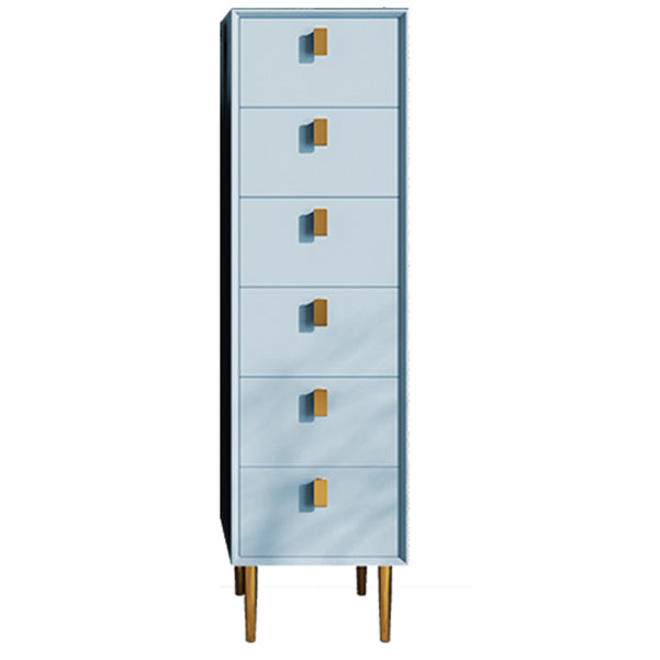 Vertical Chest with Drawers Leather Chest with Metal Legs for Bedroom