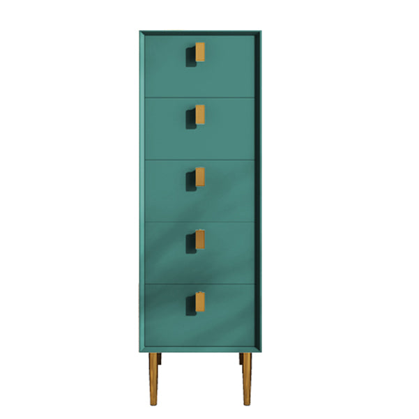 Vertical Chest with Drawers Leather Chest with Metal Legs for Bedroom