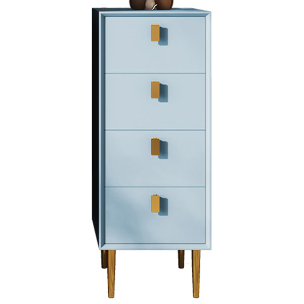 Vertical Chest with Drawers Leather Chest with Metal Legs for Bedroom