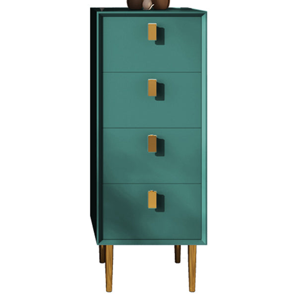 Vertical Chest with Drawers Leather Chest with Metal Legs for Bedroom