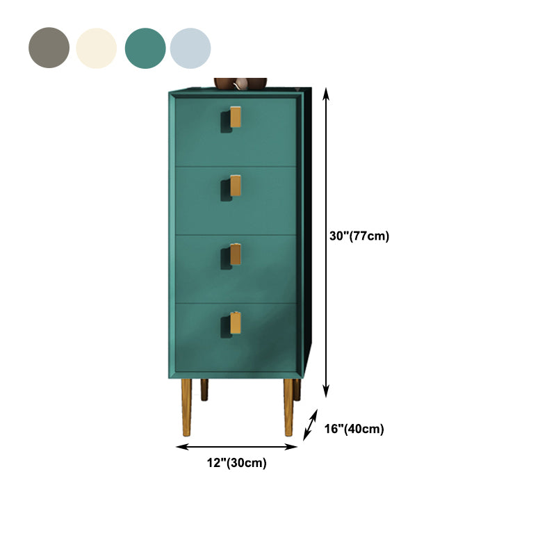 Vertical Chest with Drawers Leather Chest with Metal Legs for Bedroom