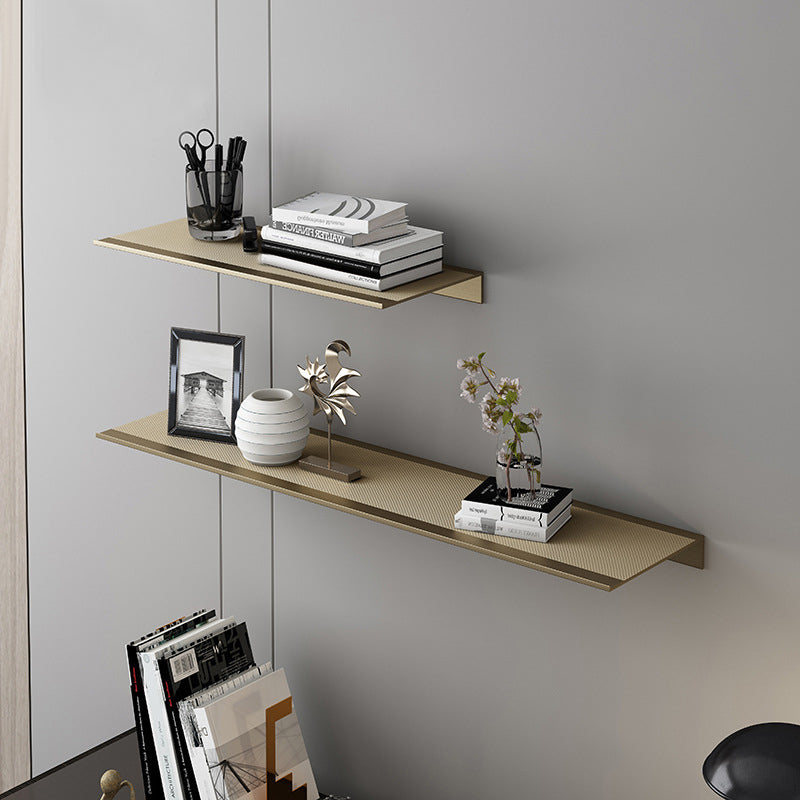 Modern Closed Back Bookcase Metal Wall Mounted Shelf for Home Office