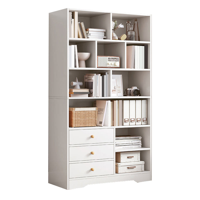 Engineered Wood Bookcase 11.8-inch Wide Contemporary Standard Bookshelf