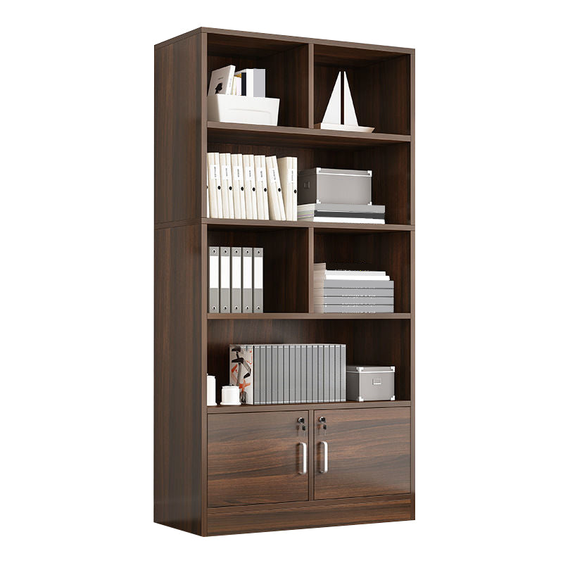 Engineered Wood Bookcase 11.8-inch Wide Contemporary Standard Bookshelf