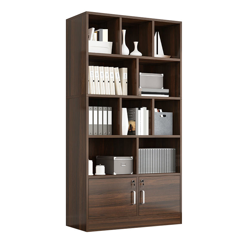 Engineered Wood Bookcase 11.8-inch Wide Contemporary Standard Bookshelf