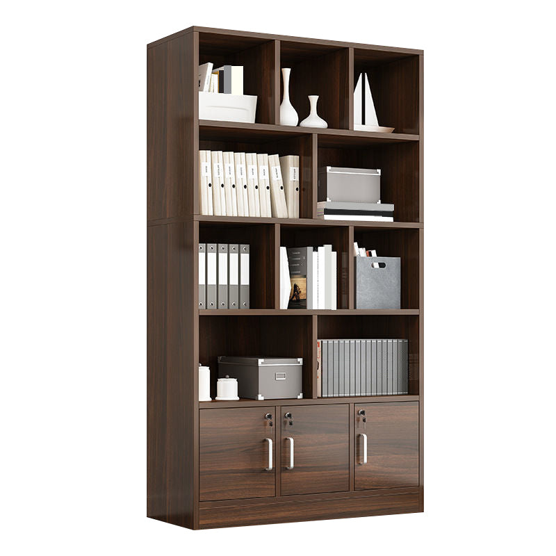 Engineered Wood Bookcase 11.8-inch Wide Contemporary Standard Bookshelf