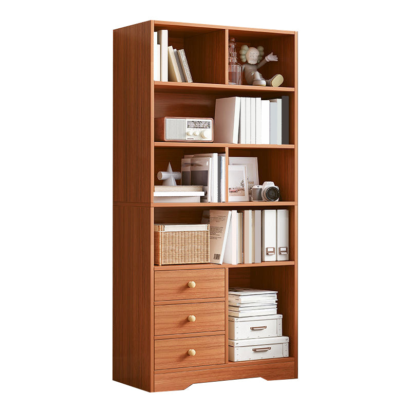 Engineered Wood Bookcase 11.8-inch Wide Contemporary Standard Bookshelf