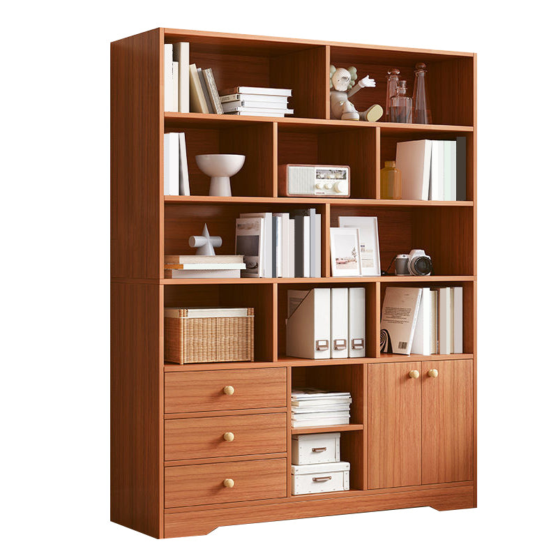 Engineered Wood Bookcase 11.8-inch Wide Contemporary Standard Bookshelf