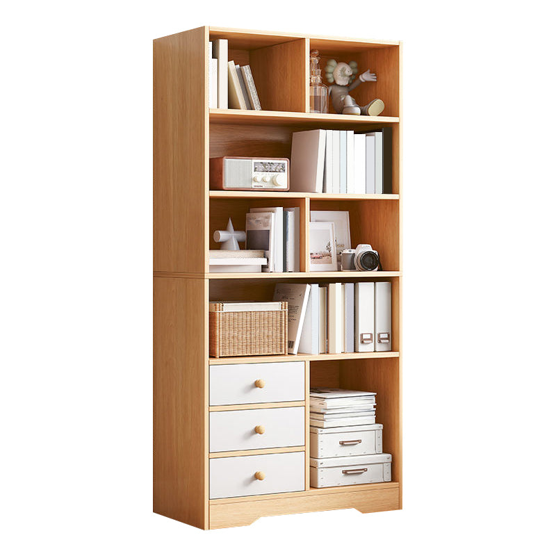 Engineered Wood Bookcase 11.8-inch Wide Contemporary Standard Bookshelf