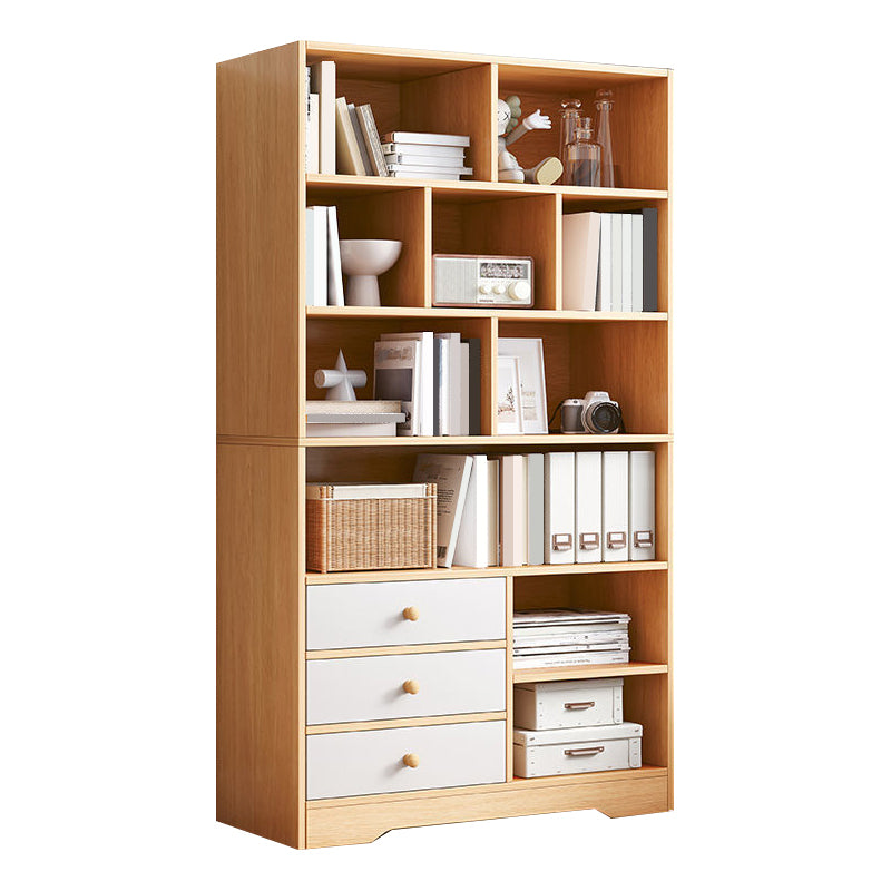 Engineered Wood Bookcase 11.8-inch Wide Contemporary Standard Bookshelf