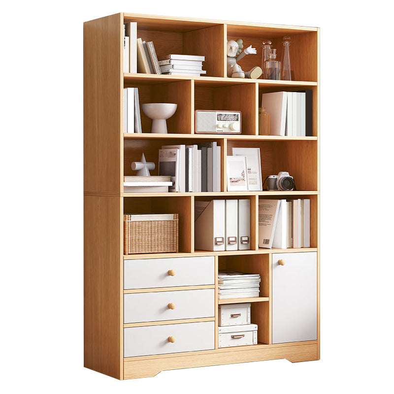 Engineered Wood Bookcase 11.8-inch Wide Contemporary Standard Bookshelf