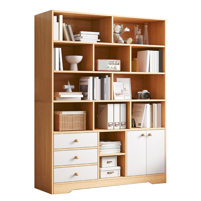 Engineered Wood Bookcase 11.8-inch Wide Contemporary Standard Bookshelf