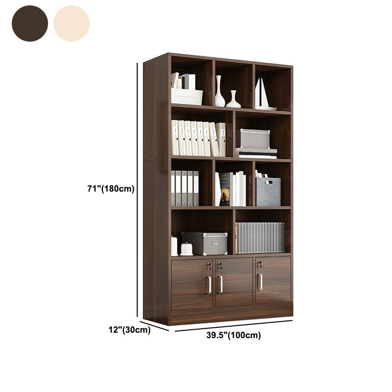 Engineered Wood Bookcase 11.8-inch Wide Contemporary Standard Bookshelf