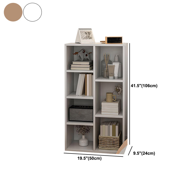 Standard Bookshelf Contemporary Style Closed Back Bookcase for Study Room and Office