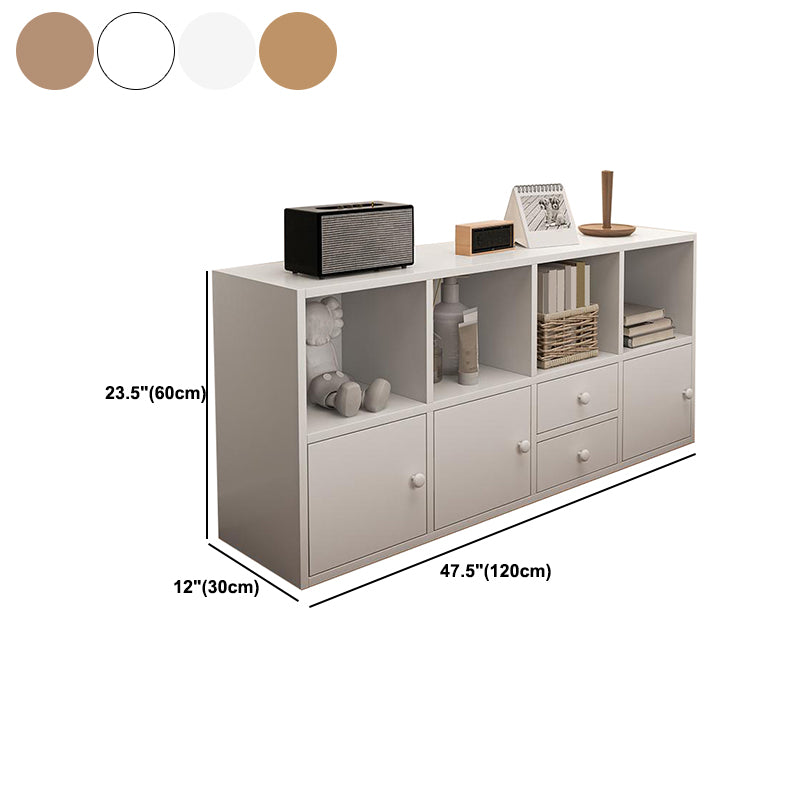 Standard Bookshelf Contemporary Style Closed Back Bookcase for Study Room and Office