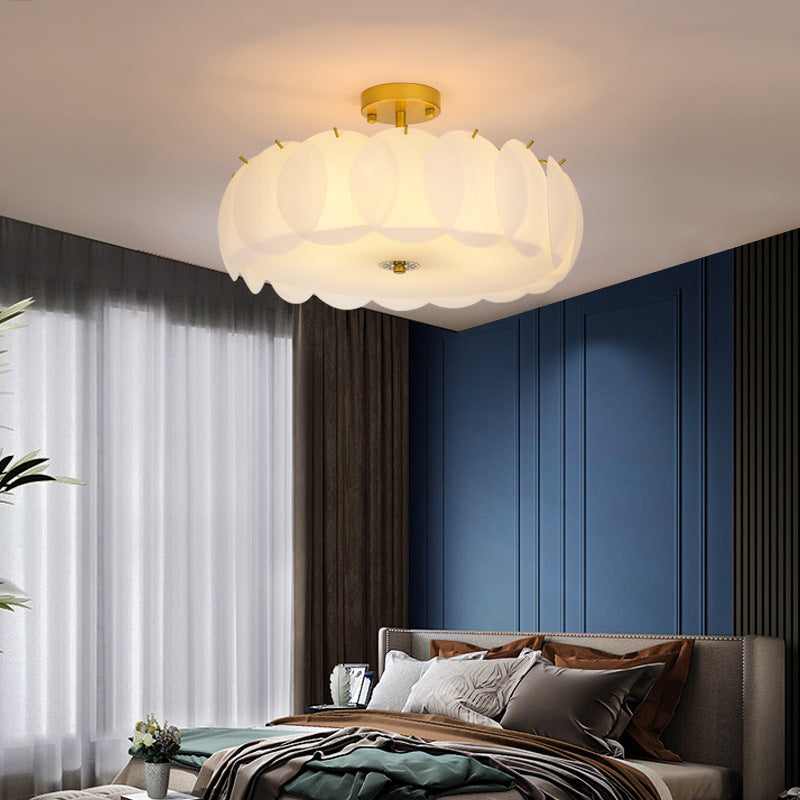 Modern Glass Shade Ceiling Light Creative Flush Mount for Bedroom