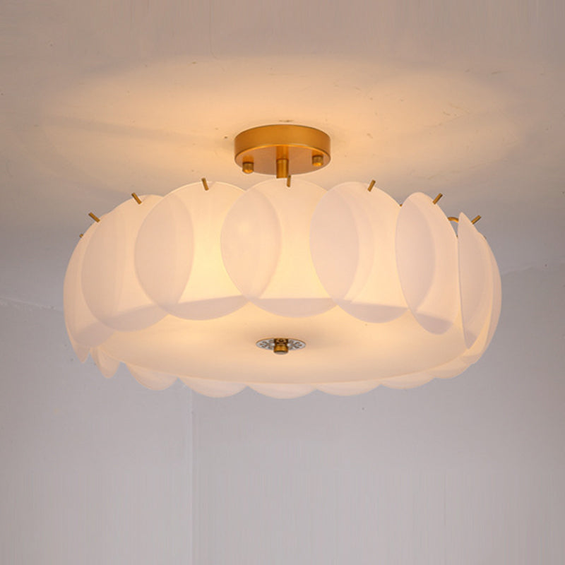 Modern Glass Shade Ceiling Light Creative Flush Mount for Bedroom