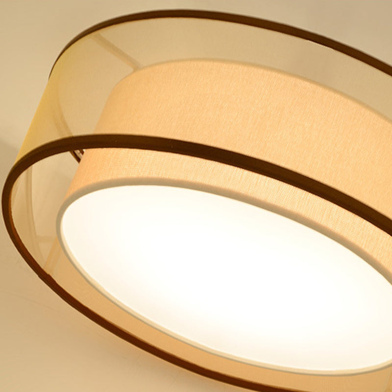 Round Shape Fabric Ceiling Light Multil Lights Ceiling Mount Light for Bedroom