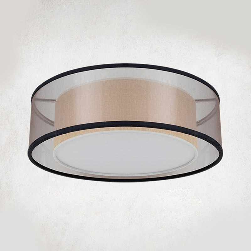 Round Shape Fabric Ceiling Light Multil Lights Ceiling Mount Light for Bedroom