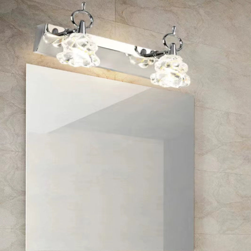 Modern Style Flower Shape Sconce Lamp Glass Wall Lights for Bathroom