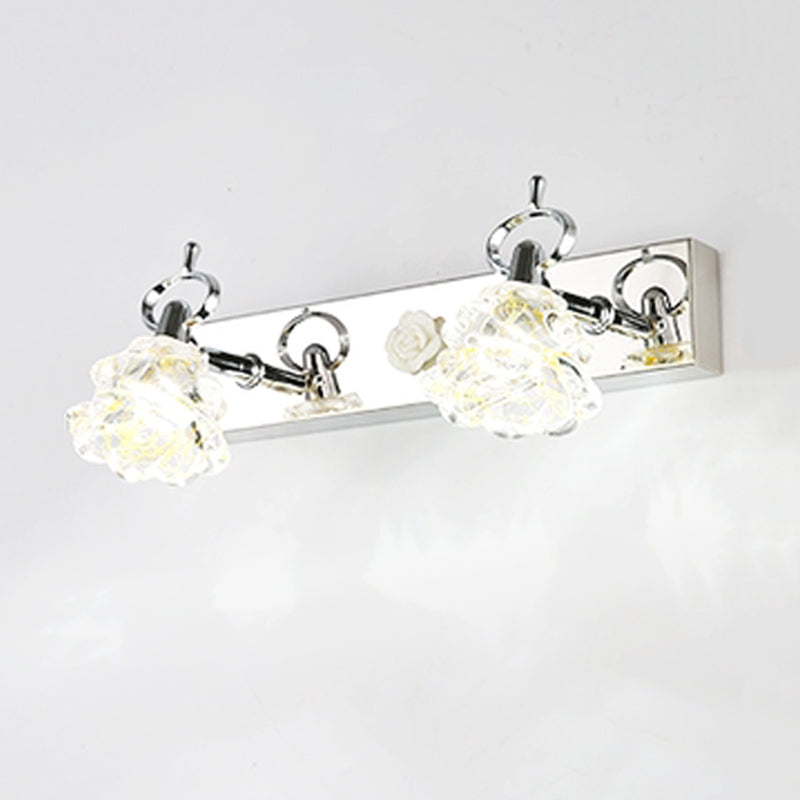 Modern Style Flower Shape Sconce Lamp Glass Wall Lights for Bathroom