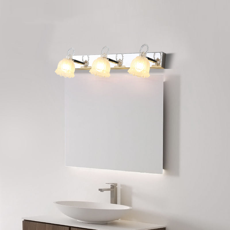 Modern Style Flower Shape Sconce Lamp Glass Wall Lights for Shower Room