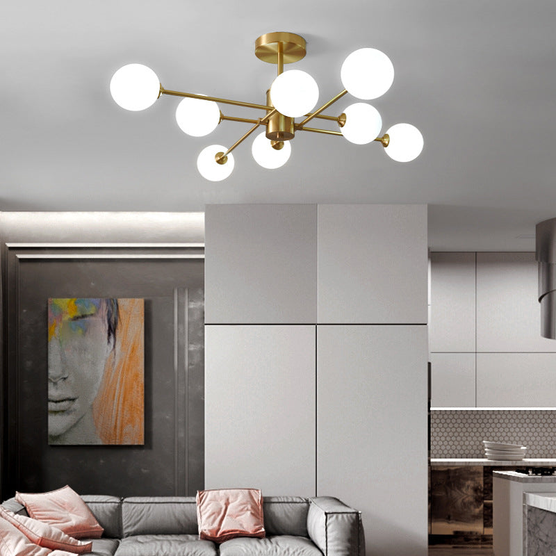 Modernism Sputnik Ceiling Light Globe Shaded Lighting for Hallway Foyer