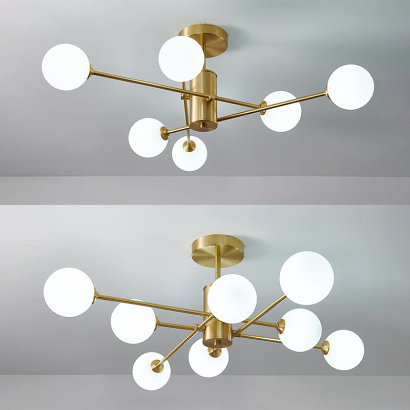 Modernism Sputnik Ceiling Light Globe Shaded Lighting for Hallway Foyer