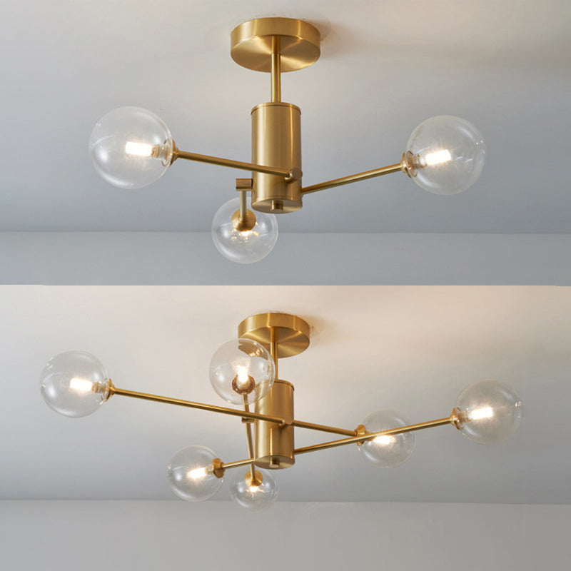 Modernism Sputnik Ceiling Light Globe Shaded Lighting for Hallway Foyer