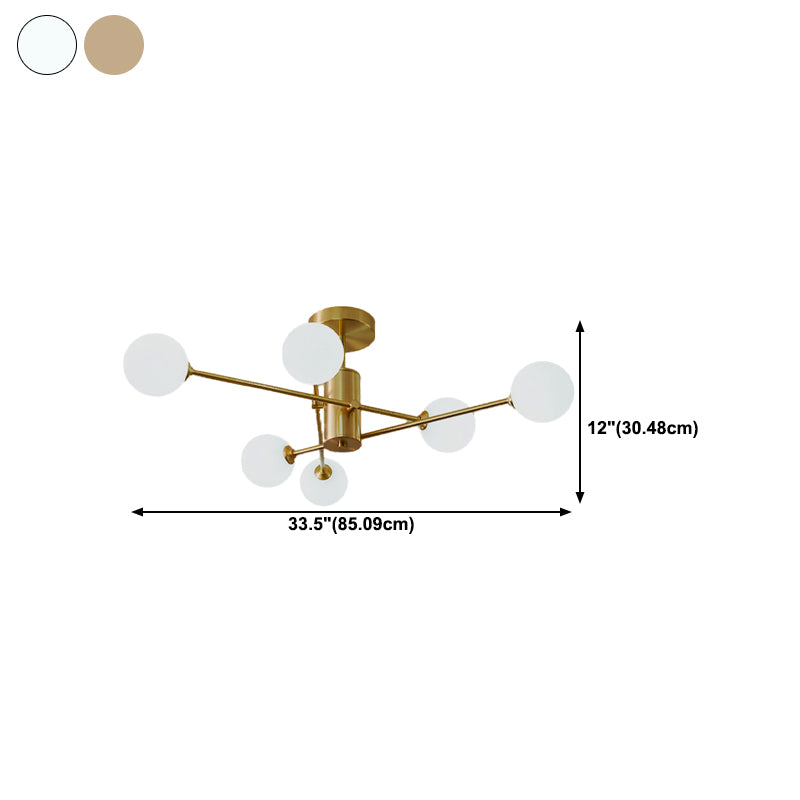 Modernism Sputnik Ceiling Light Globe Shaded Lighting for Hallway Foyer