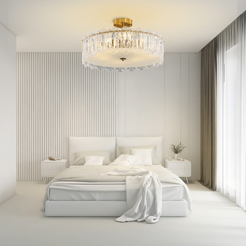 Modern Style Glass Shade Ceiling Light Simplicity Flush Mount for Bedroom