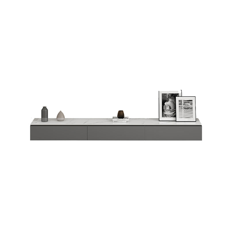 Modern Wall-mounted TV Stand Stone Enclosed Storage TV Cabinet with Drawers