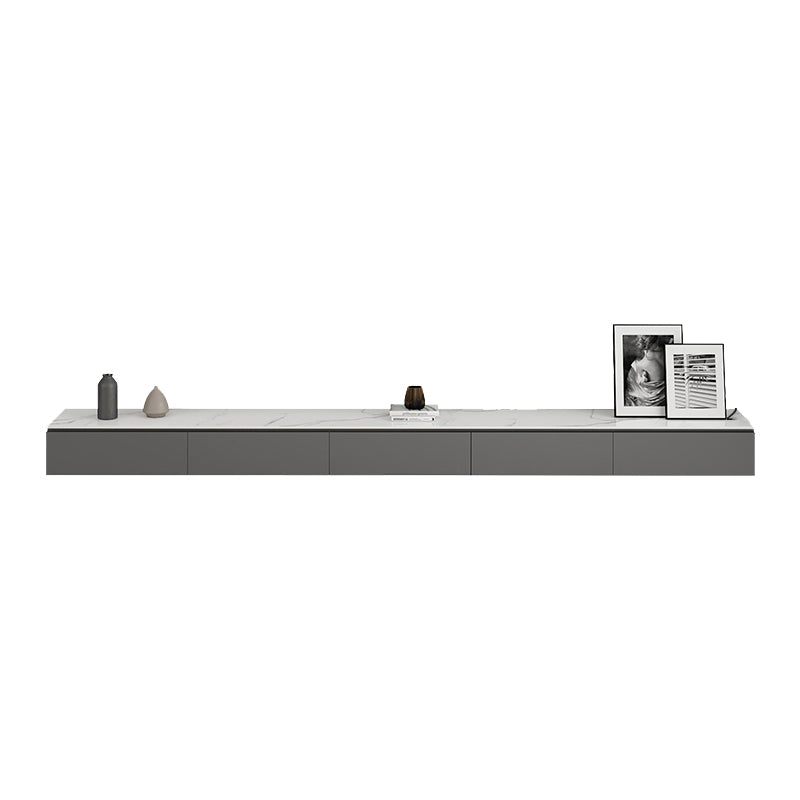 Modern Wall-mounted TV Stand Stone Enclosed Storage TV Cabinet with Drawers