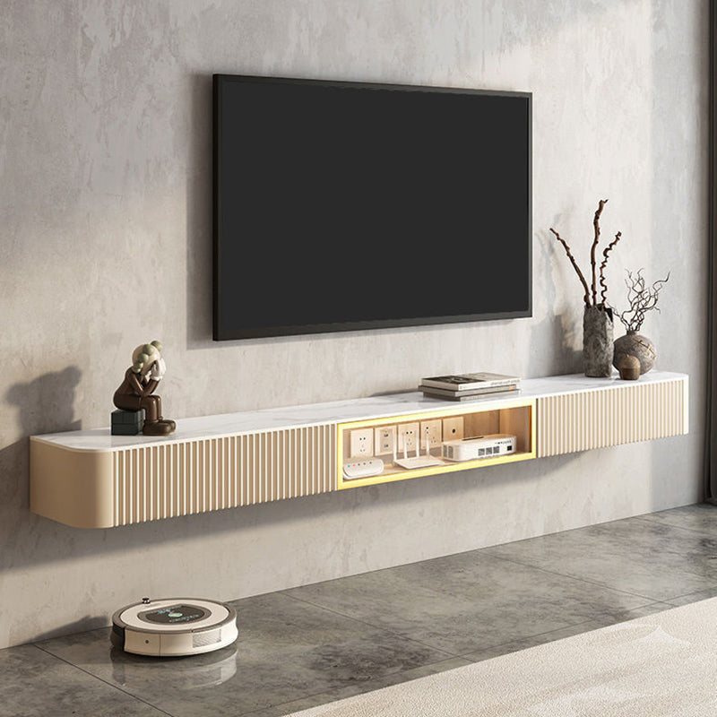 Contemporary TV Media Stand with Drawers Floating TV Stand Console