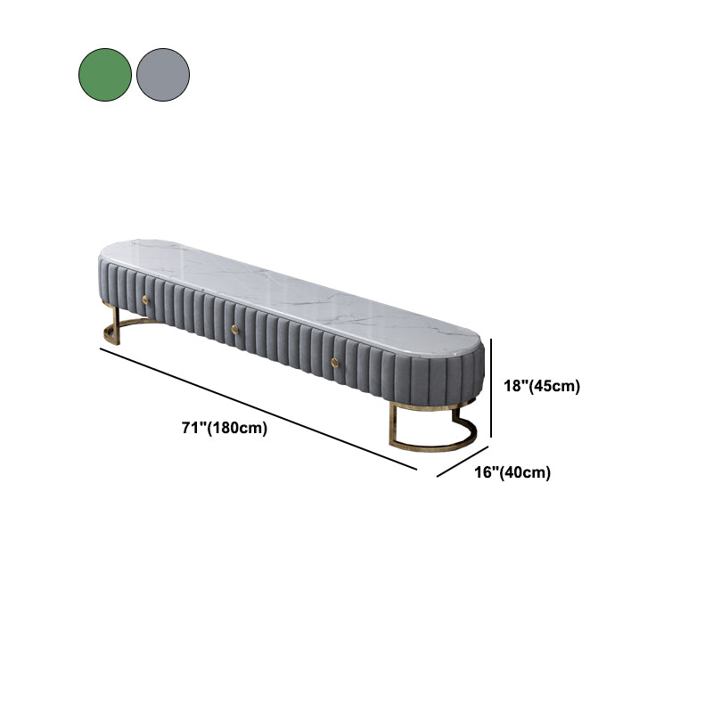 Scandinavian Imitation Marble TV Stand Enclosed Storage TV Console with Drawers