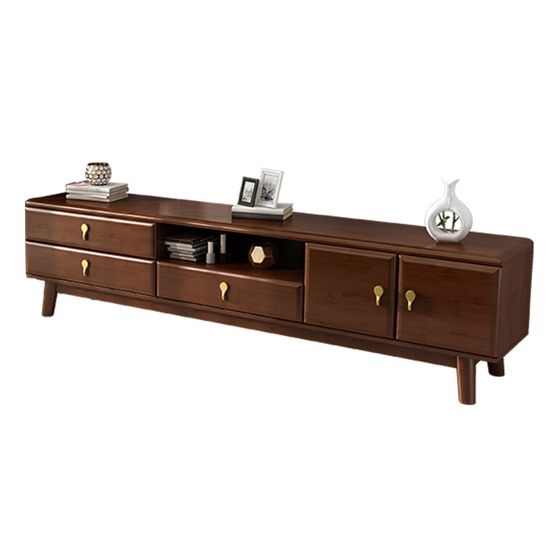 19.69"H TV Stand Contemporary Style Solid Wood TV Console with 3 Drawers