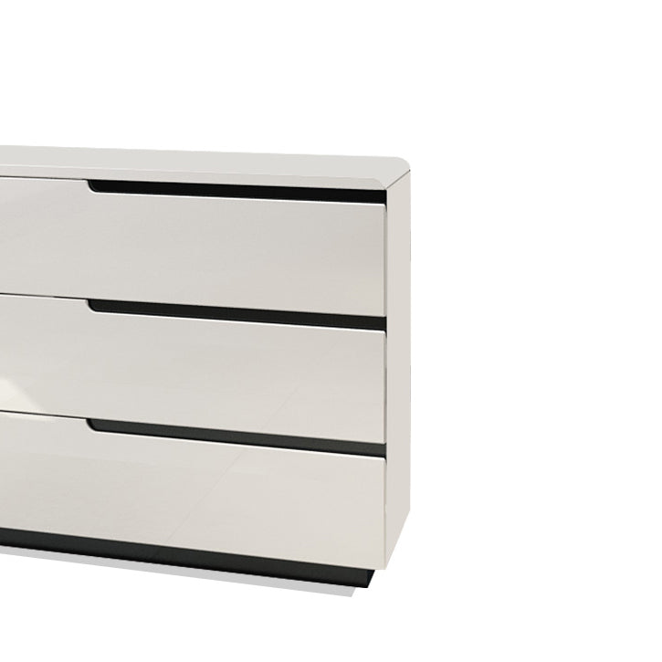 Modern MDF 31.5"H Sideboard Buffet Drawer and 2-Door Living Room Server in White