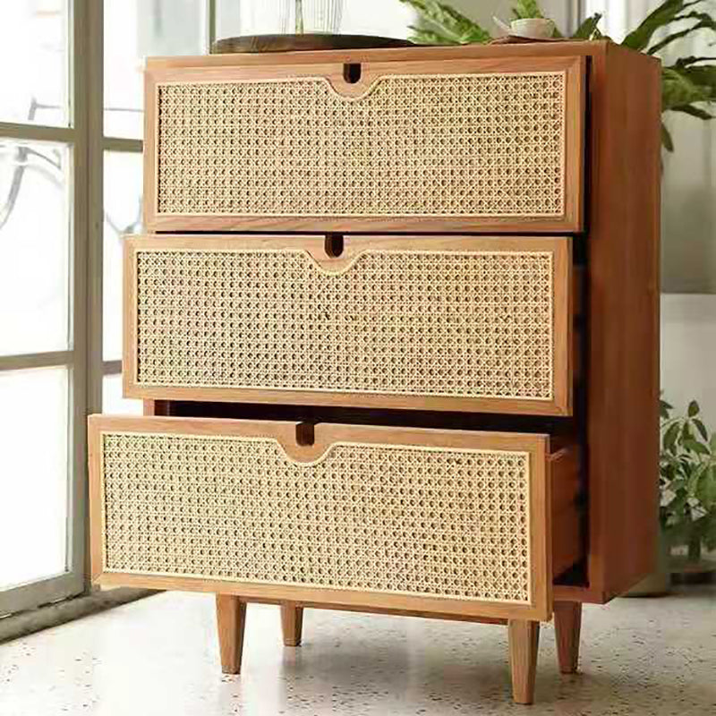 Pine Wood Living Room Sideboard Cabinet Modern Buffet Server Cabinet with Storage