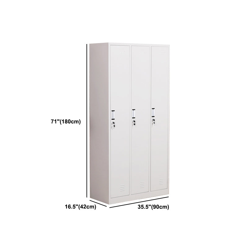 Hinged Metal Wardrobe Armoire Contemporary Grey Wardrobe Cabinet