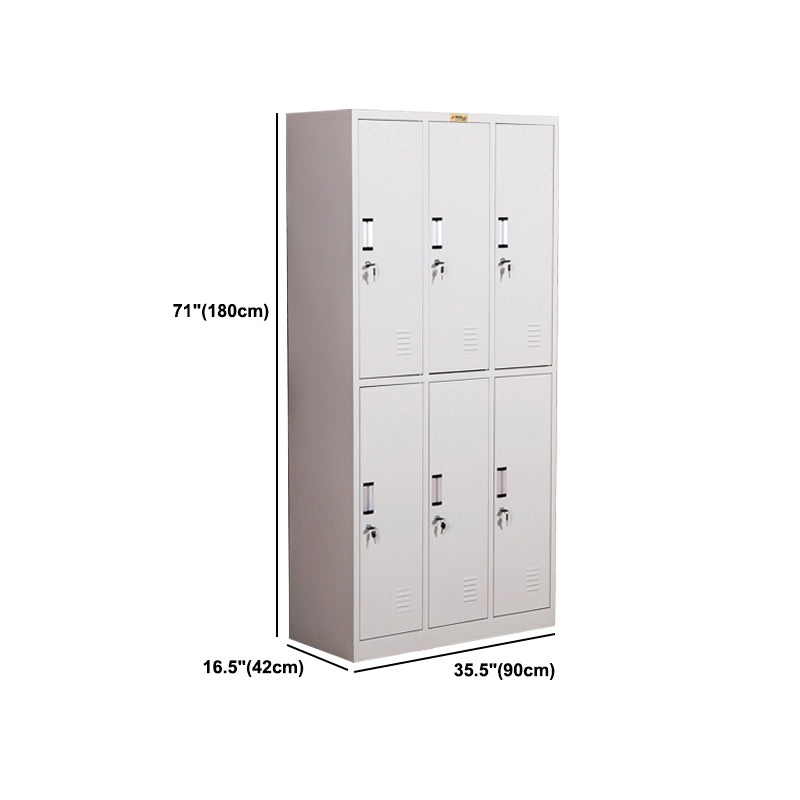 Hinged Metal Wardrobe Armoire Contemporary Grey Wardrobe Cabinet