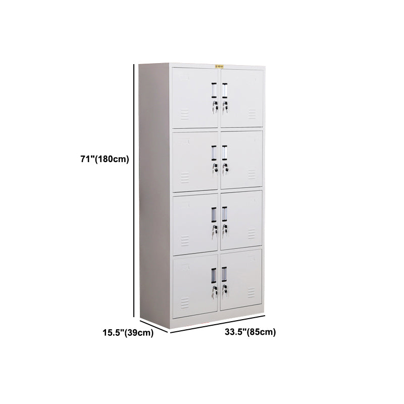 Hinged Metal Wardrobe Armoire Contemporary Grey Wardrobe Cabinet