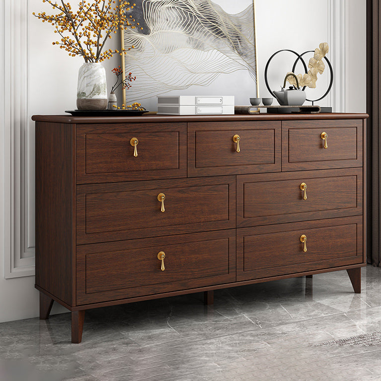 Solid Wood Storage Chest Dresser Modern Bedroom Storage Chest with Drawers