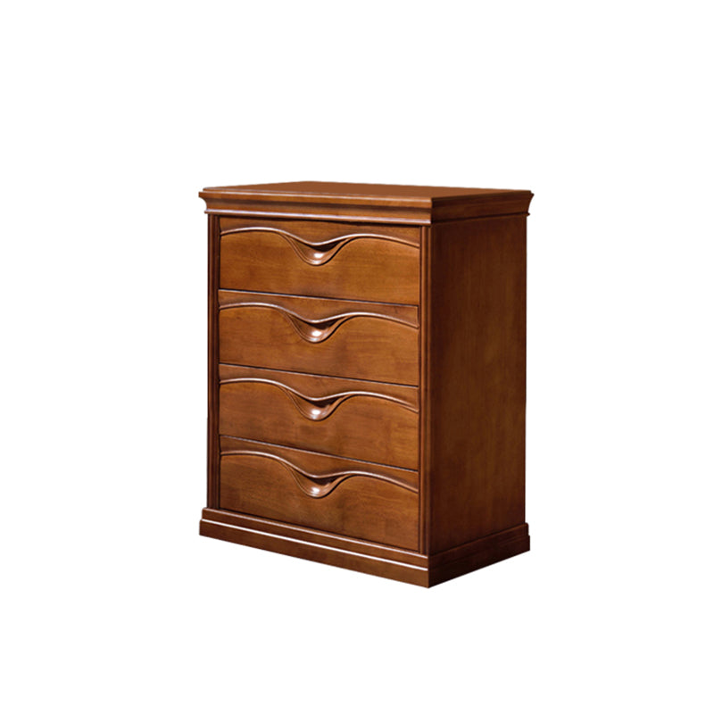 Vertical Oak Storage Chest Dresser Traditional Lingerie Chest with 3 / 4 / 5 Drawers