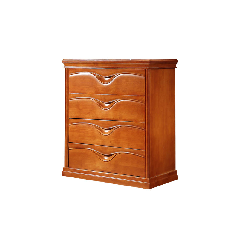 Vertical Oak Storage Chest Dresser Traditional Lingerie Chest with 3 / 4 / 5 Drawers