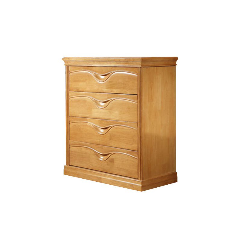 Vertical Oak Storage Chest Dresser Traditional Lingerie Chest with 3 / 4 / 5 Drawers