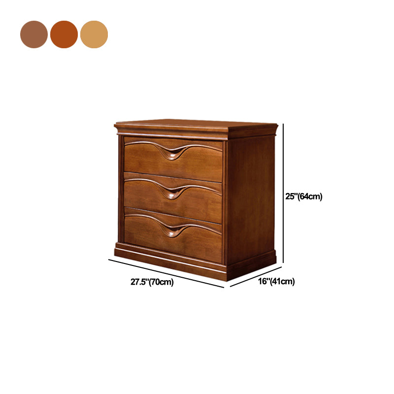 Vertical Oak Storage Chest Dresser Traditional Lingerie Chest with 3 / 4 / 5 Drawers