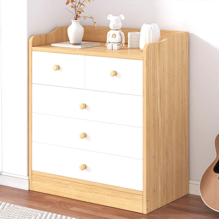 Modern Artificial Wood Lingerie Chest Vertical Storage Chest Dresser with Drawers