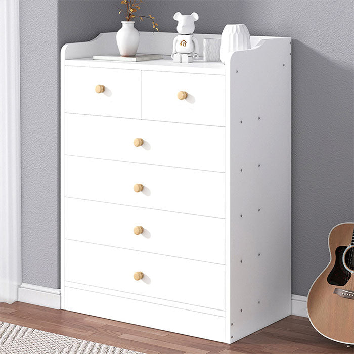 Modern Artificial Wood Lingerie Chest Vertical Storage Chest Dresser with Drawers