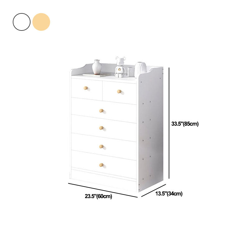 Modern Artificial Wood Lingerie Chest Vertical Storage Chest Dresser with Drawers